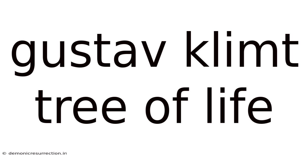 Gustav Klimt Tree Of Life