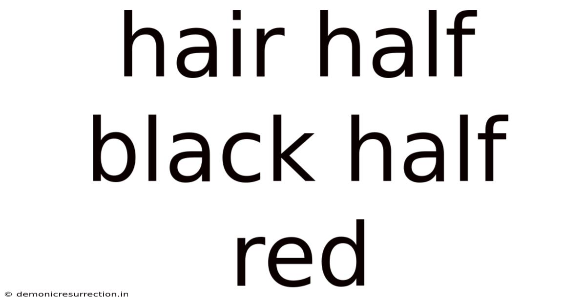 Hair Half Black Half Red