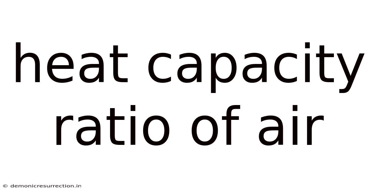 Heat Capacity Ratio Of Air