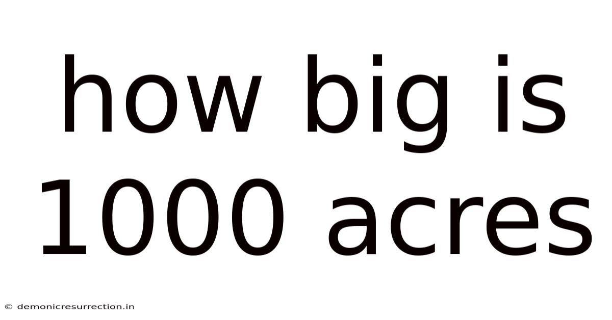 How Big Is 1000 Acres