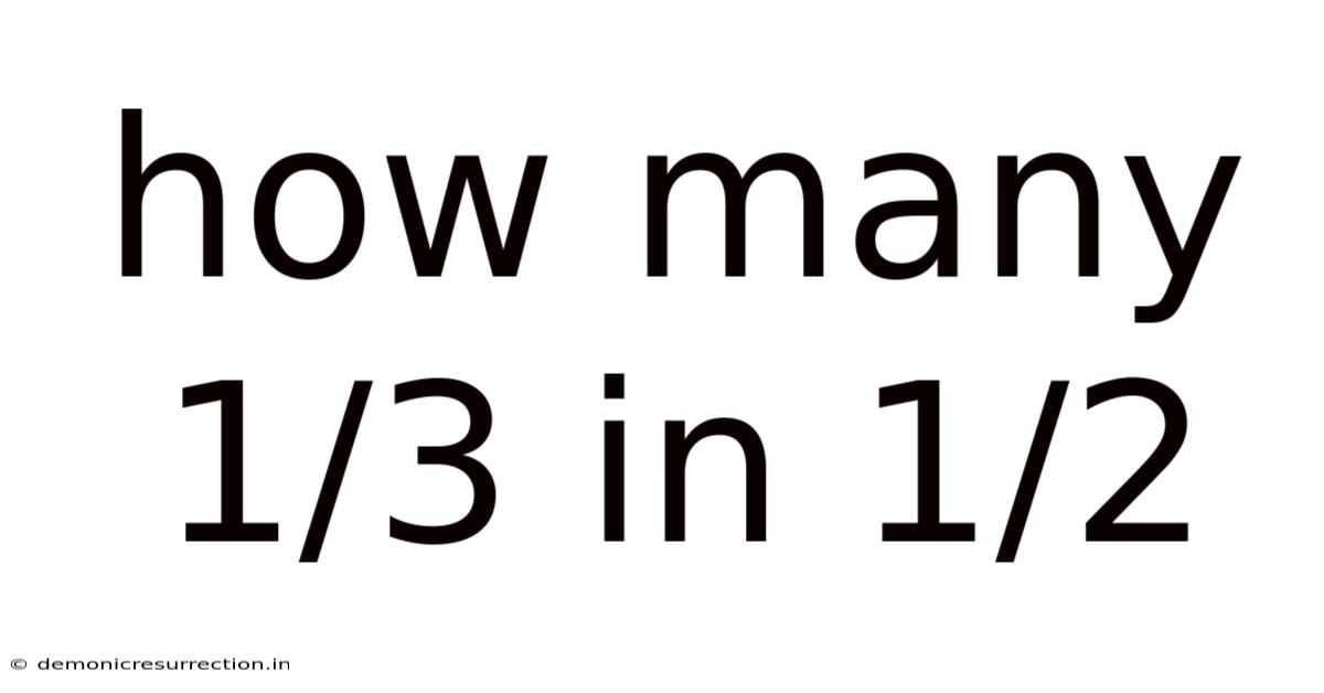 How Many 1/3 In 1/2