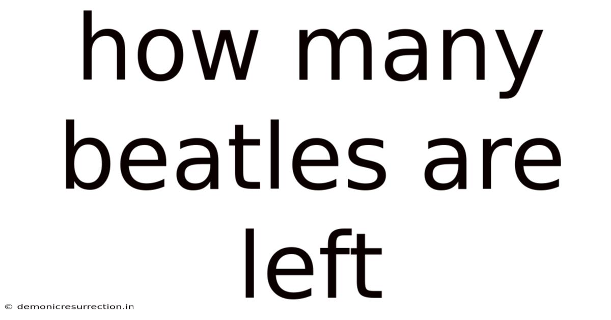 How Many Beatles Are Left