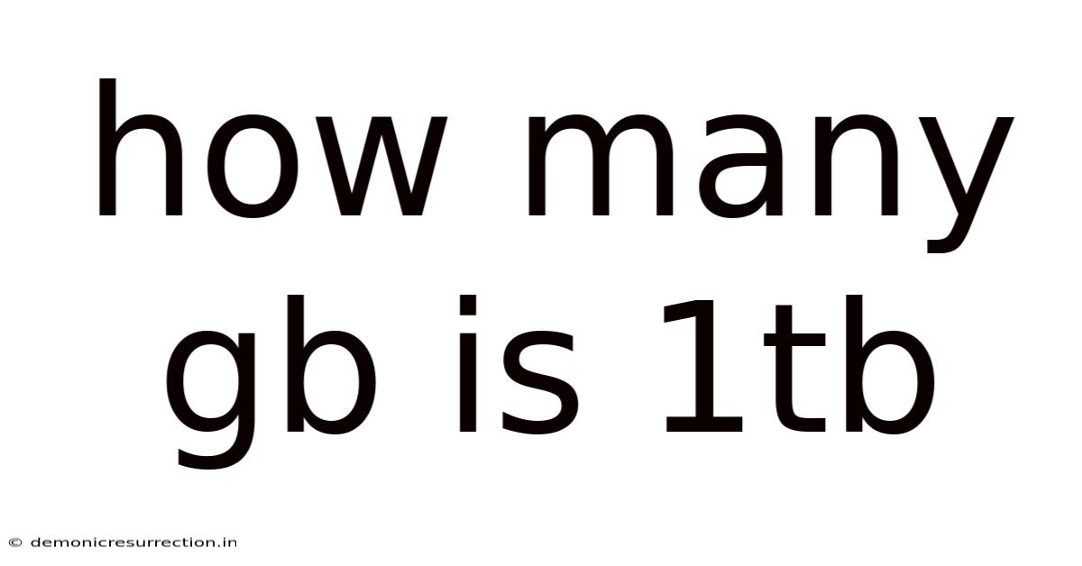 How Many Gb Is 1tb
