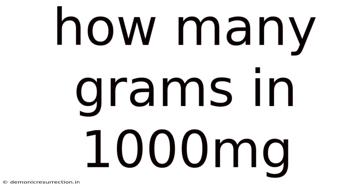 How Many Grams In 1000mg