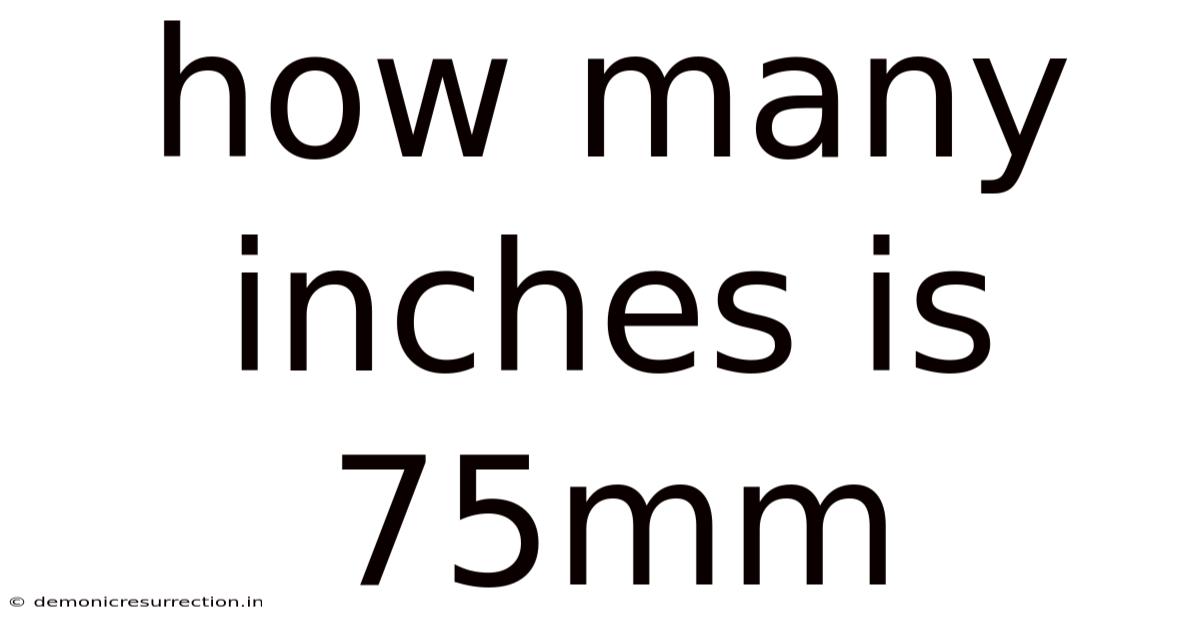 How Many Inches Is 75mm