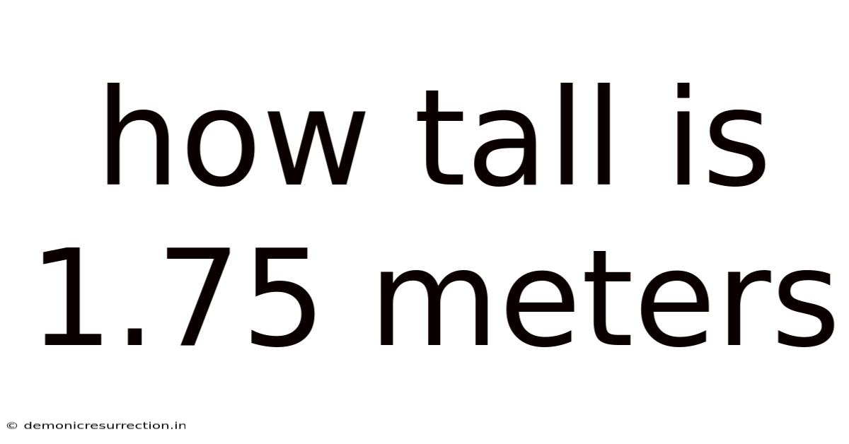 How Tall Is 1.75 Meters