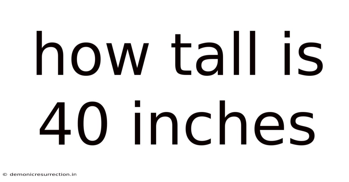 How Tall Is 40 Inches