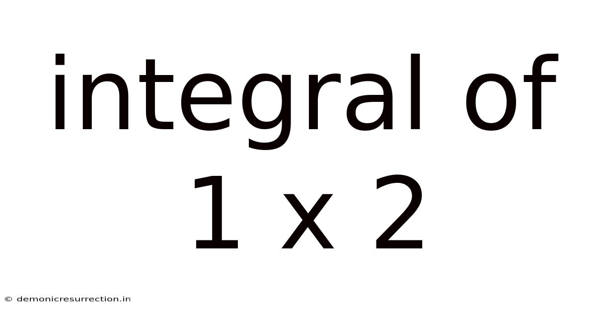 Integral Of 1 X 2