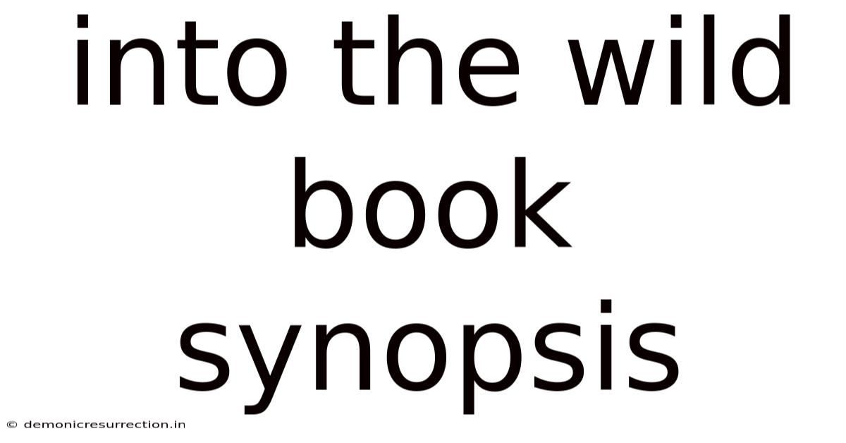 Into The Wild Book Synopsis