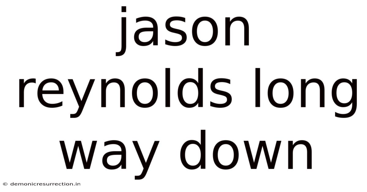 Jason Reynolds Long Way Down
