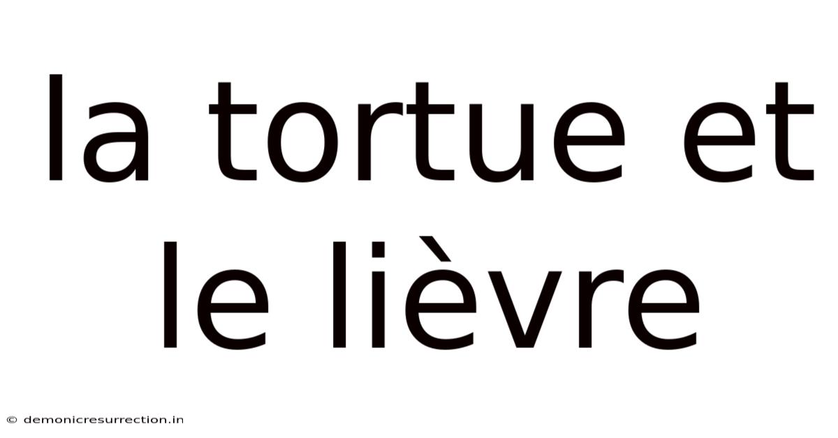 La Tortue Et Le Lièvre