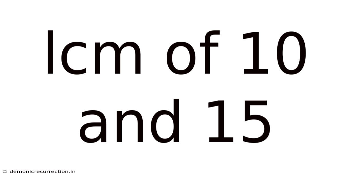 Lcm Of 10 And 15