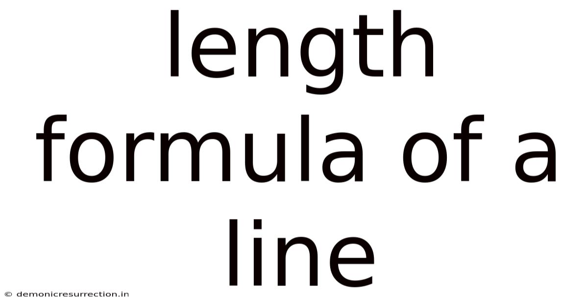 Length Formula Of A Line