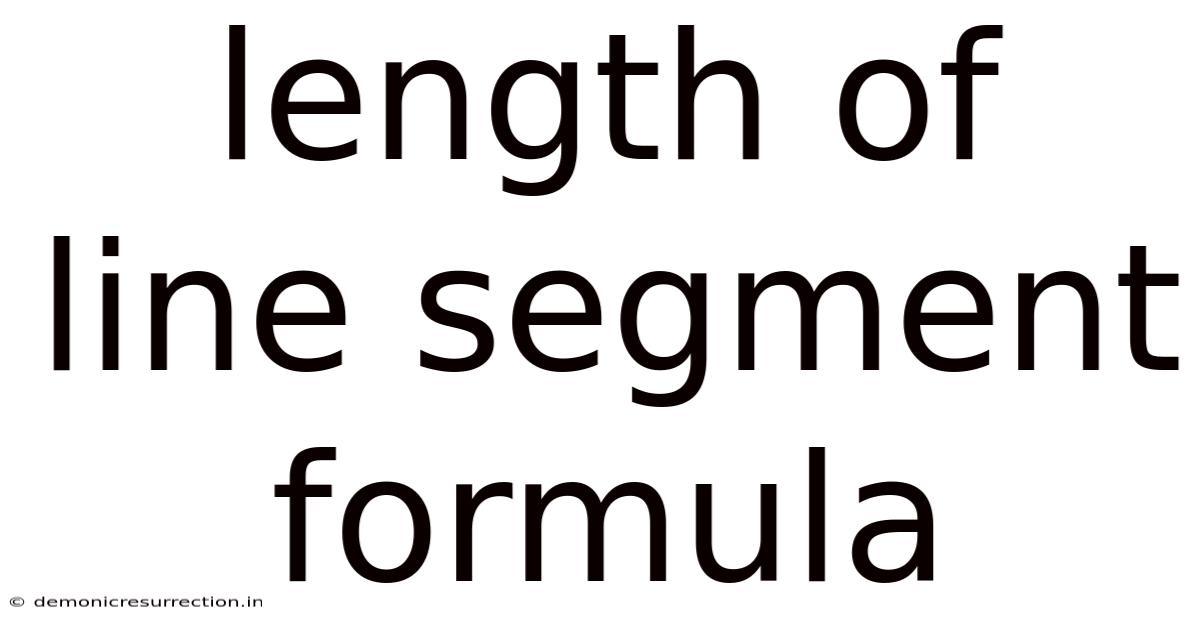 Length Of Line Segment Formula