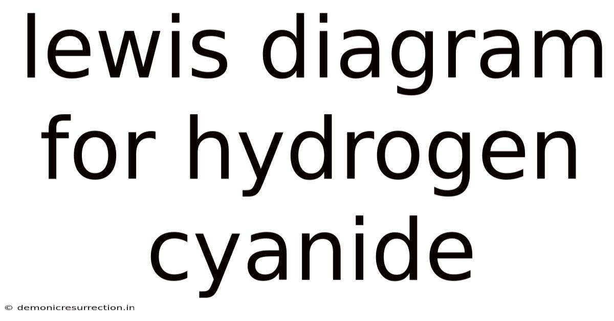 Lewis Diagram For Hydrogen Cyanide
