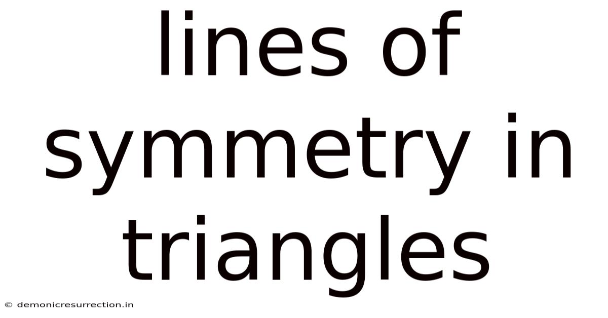 Lines Of Symmetry In Triangles