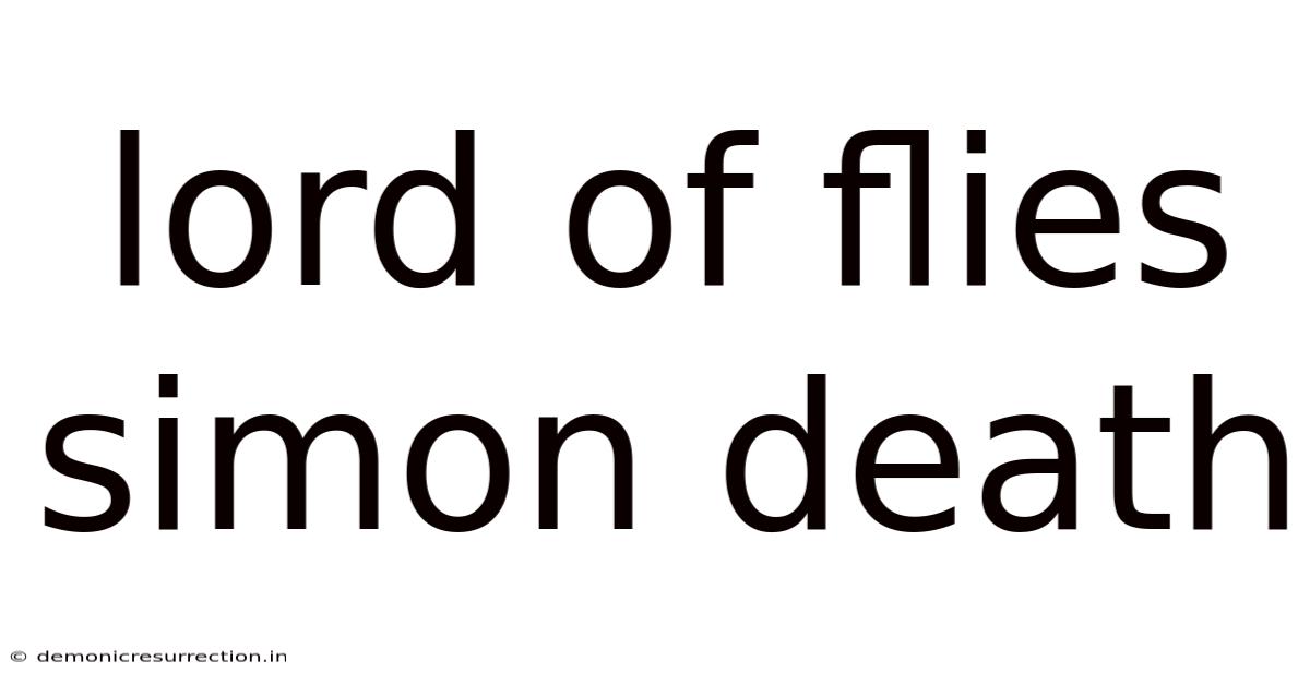 Lord Of Flies Simon Death