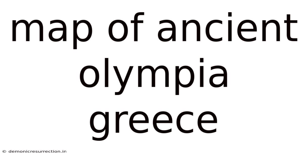 Map Of Ancient Olympia Greece