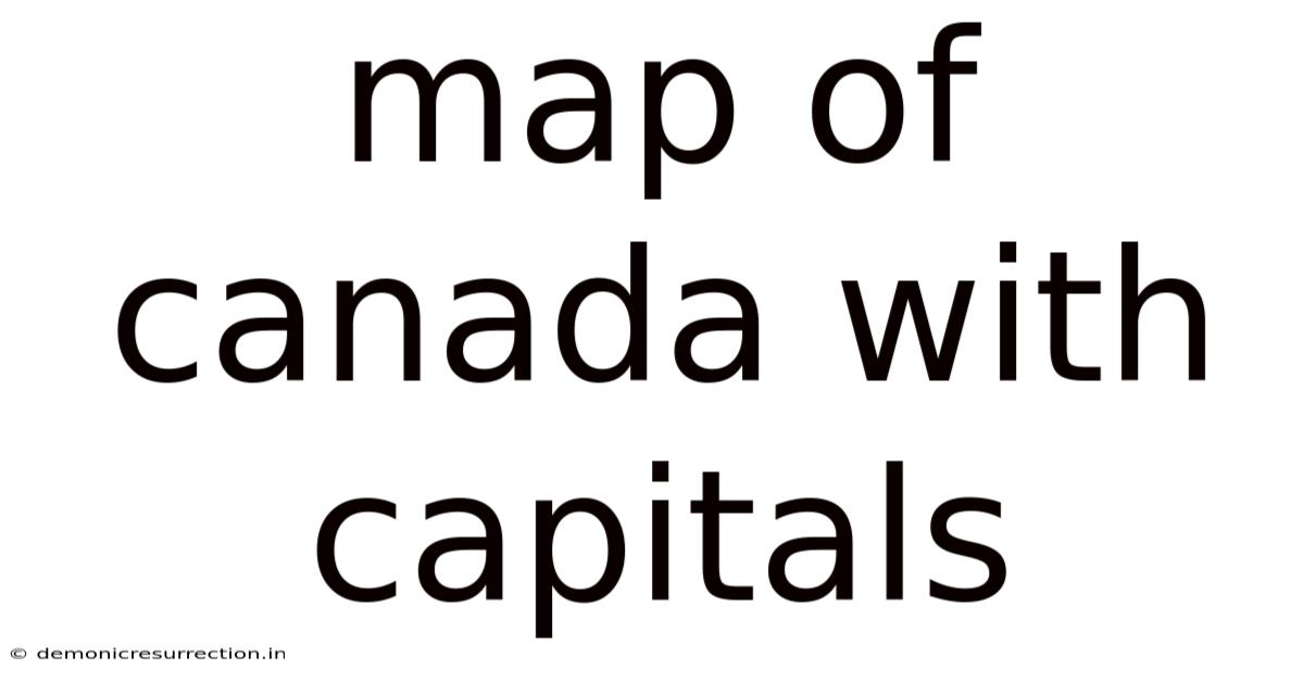 Map Of Canada With Capitals