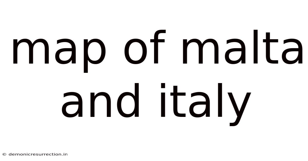 Map Of Malta And Italy