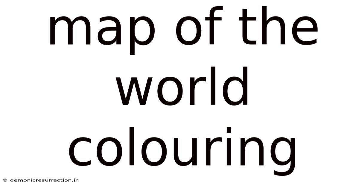Map Of The World Colouring