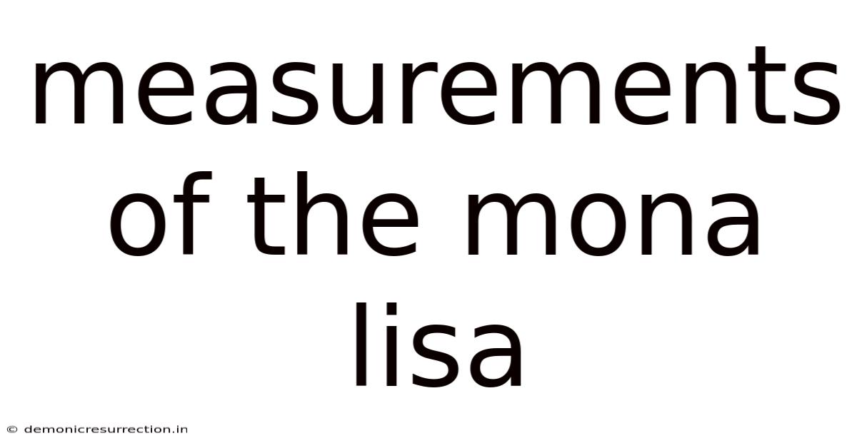 Measurements Of The Mona Lisa