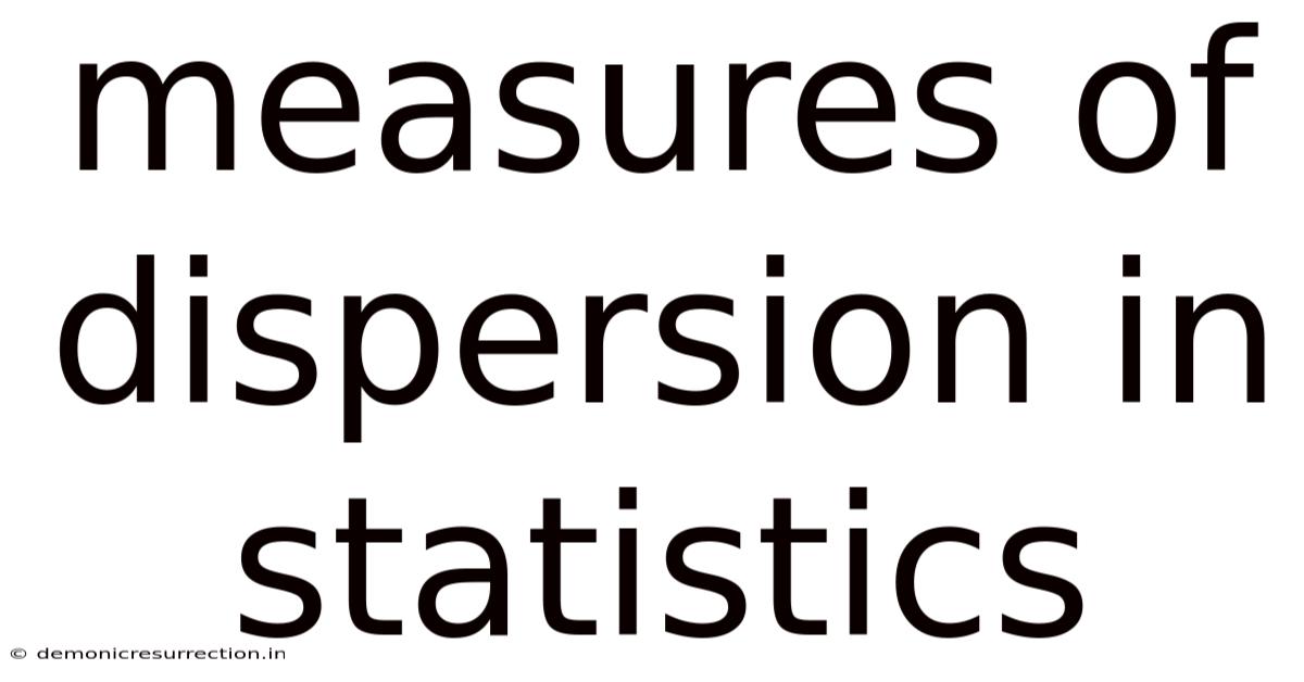 Measures Of Dispersion In Statistics