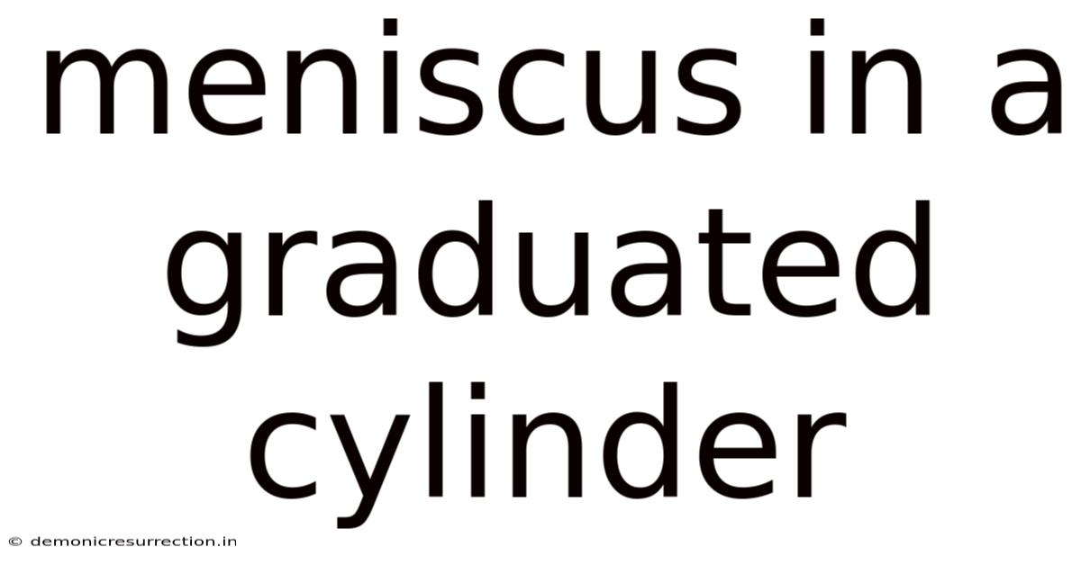 Meniscus In A Graduated Cylinder