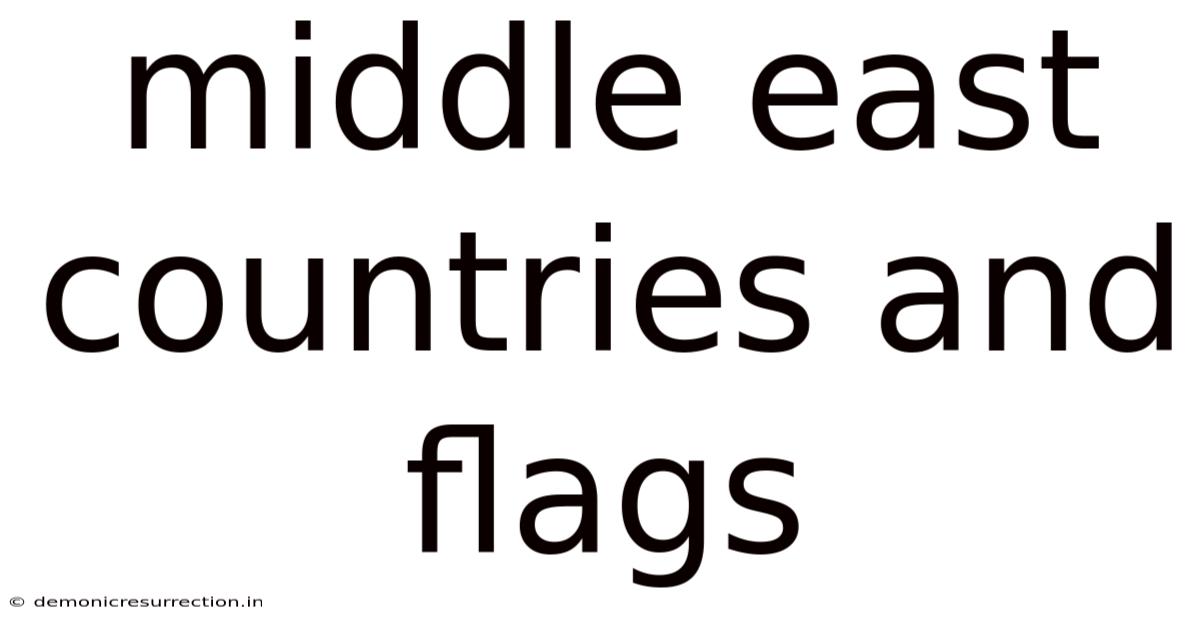 Middle East Countries And Flags
