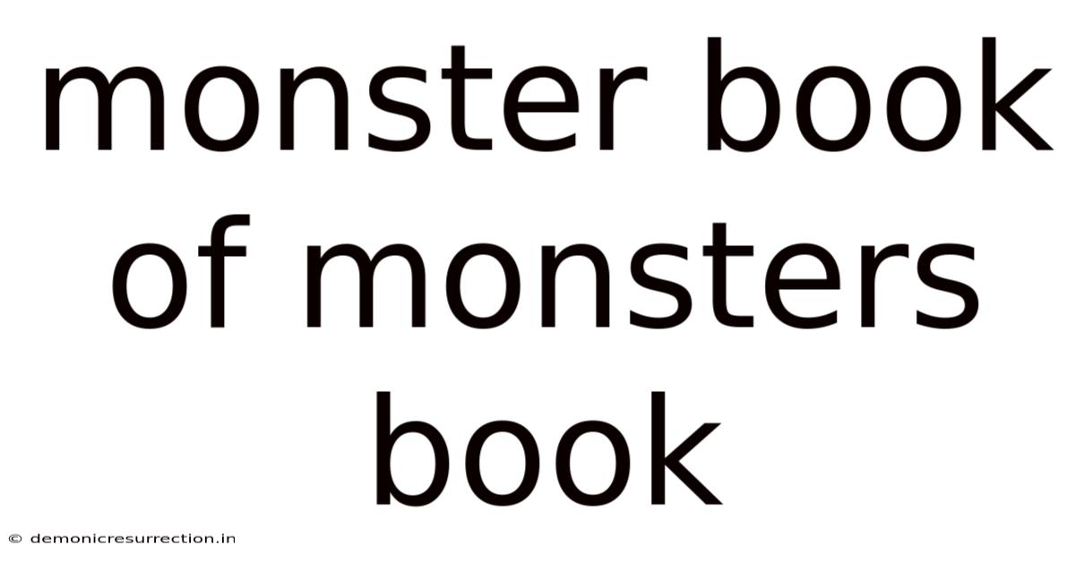 Monster Book Of Monsters Book
