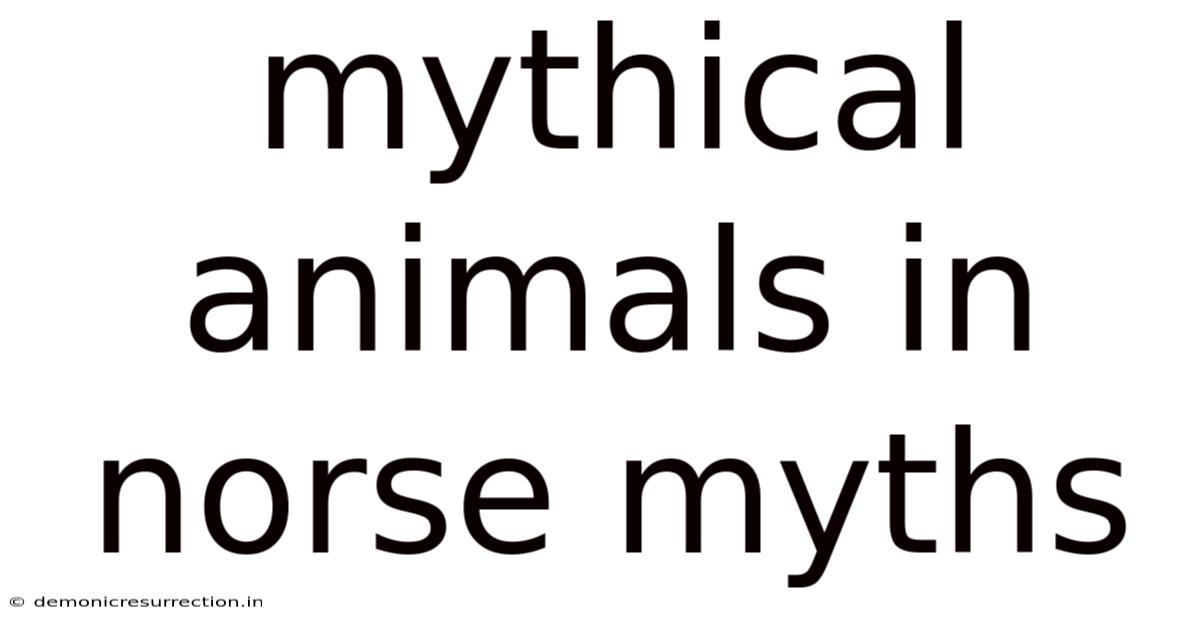 Mythical Animals In Norse Myths