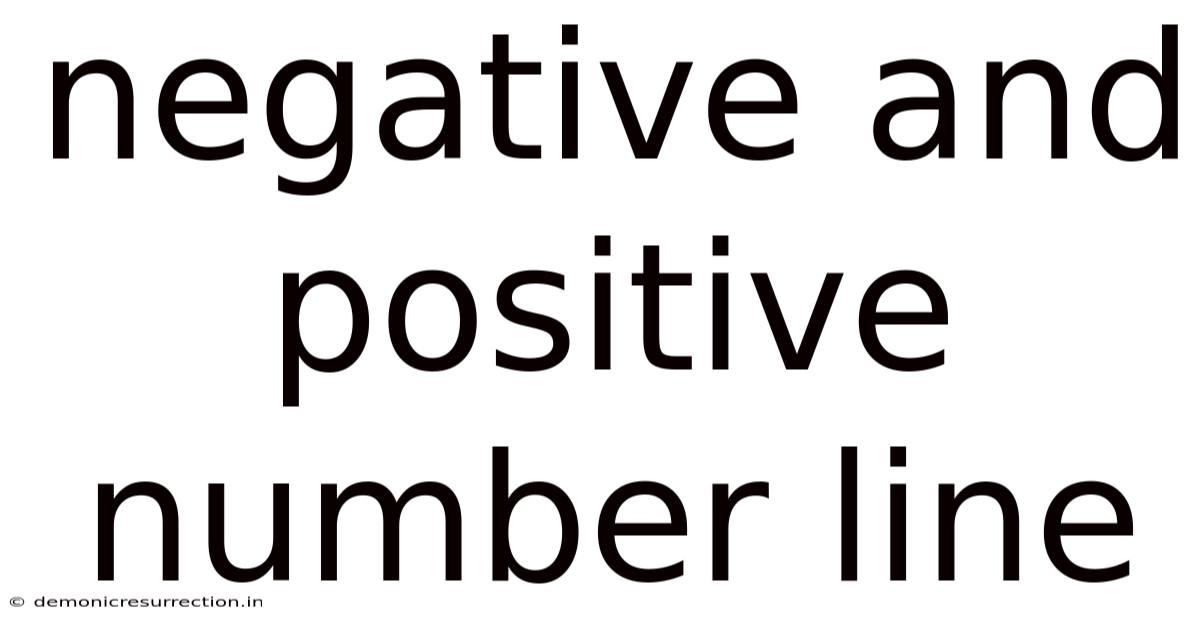 Negative And Positive Number Line
