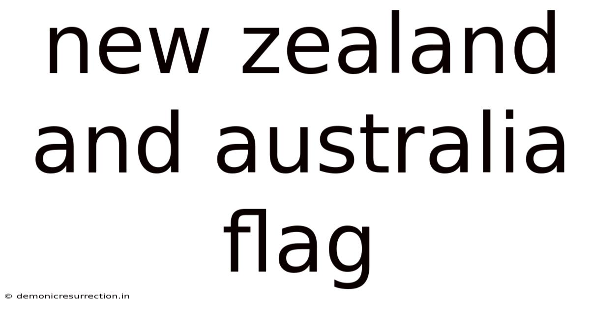 New Zealand And Australia Flag