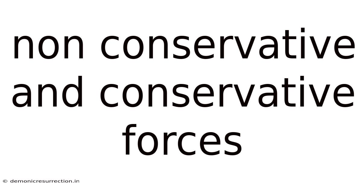 Non Conservative And Conservative Forces