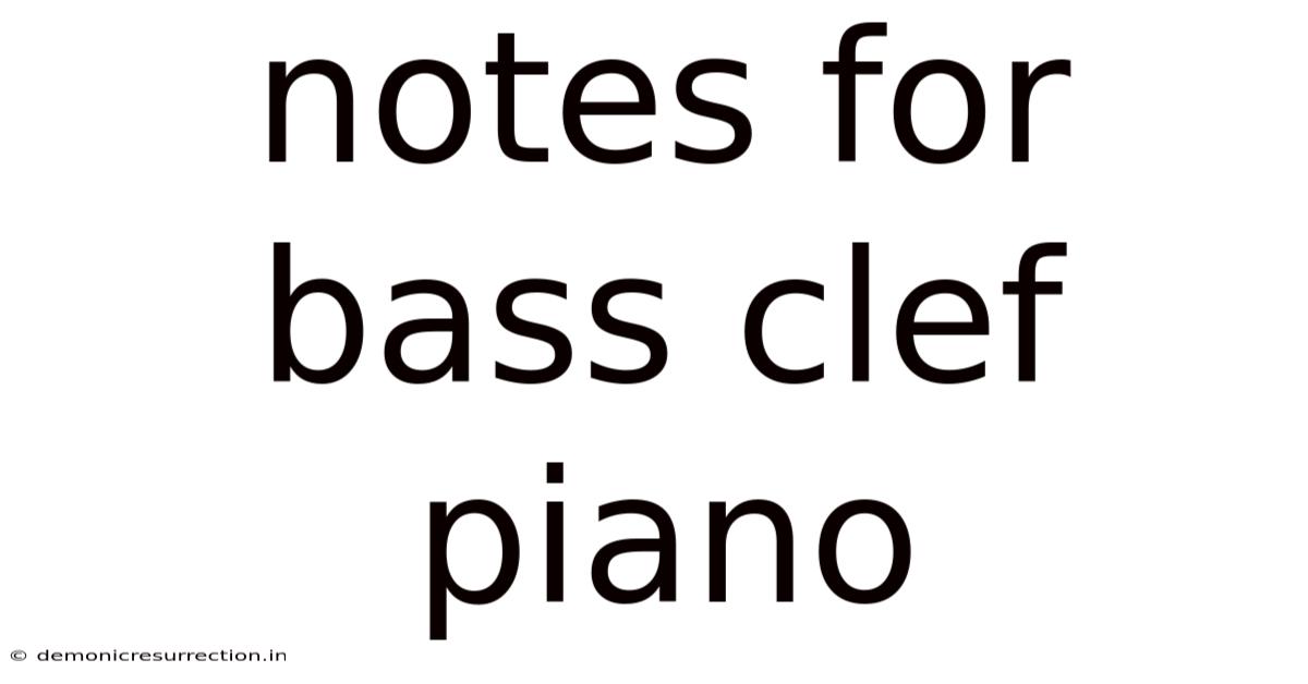 Notes For Bass Clef Piano