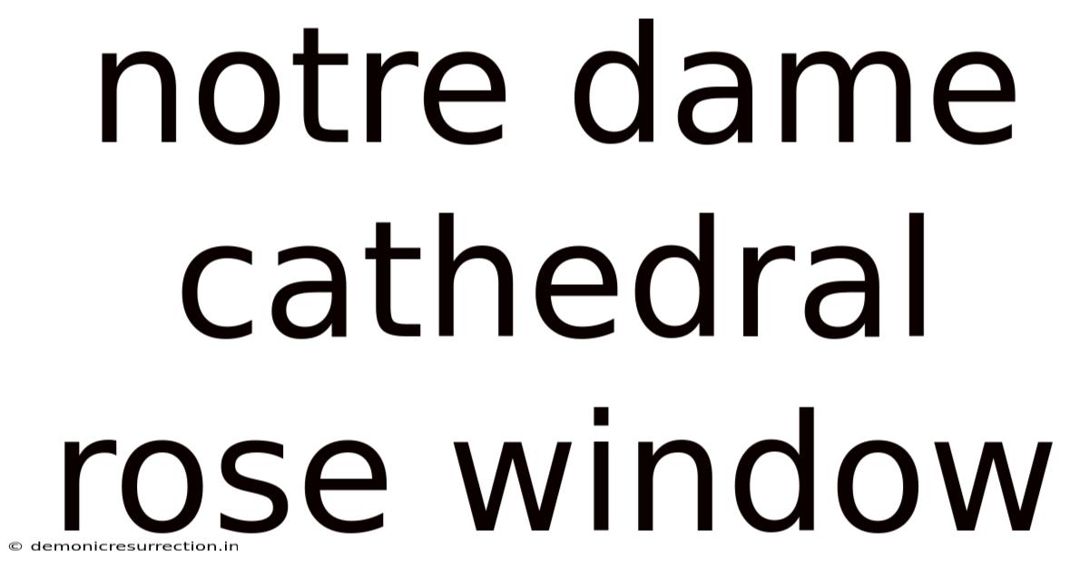 Notre Dame Cathedral Rose Window