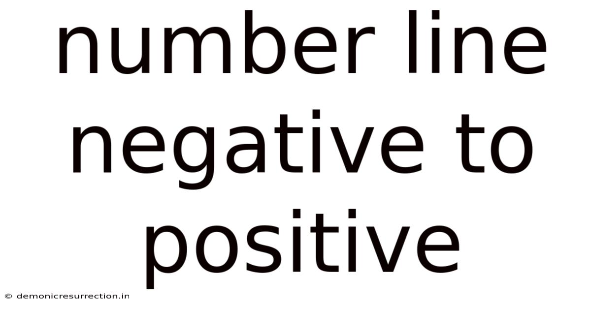 Number Line Negative To Positive