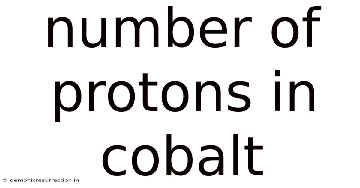 Number Of Protons In Cobalt