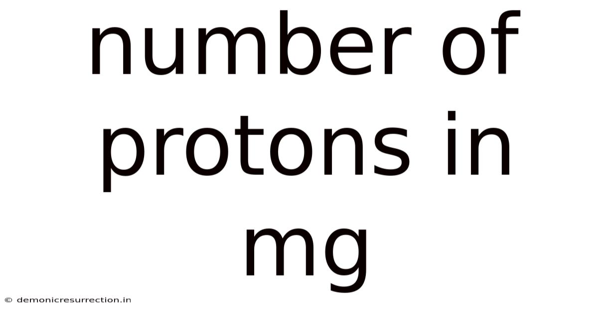 Number Of Protons In Mg
