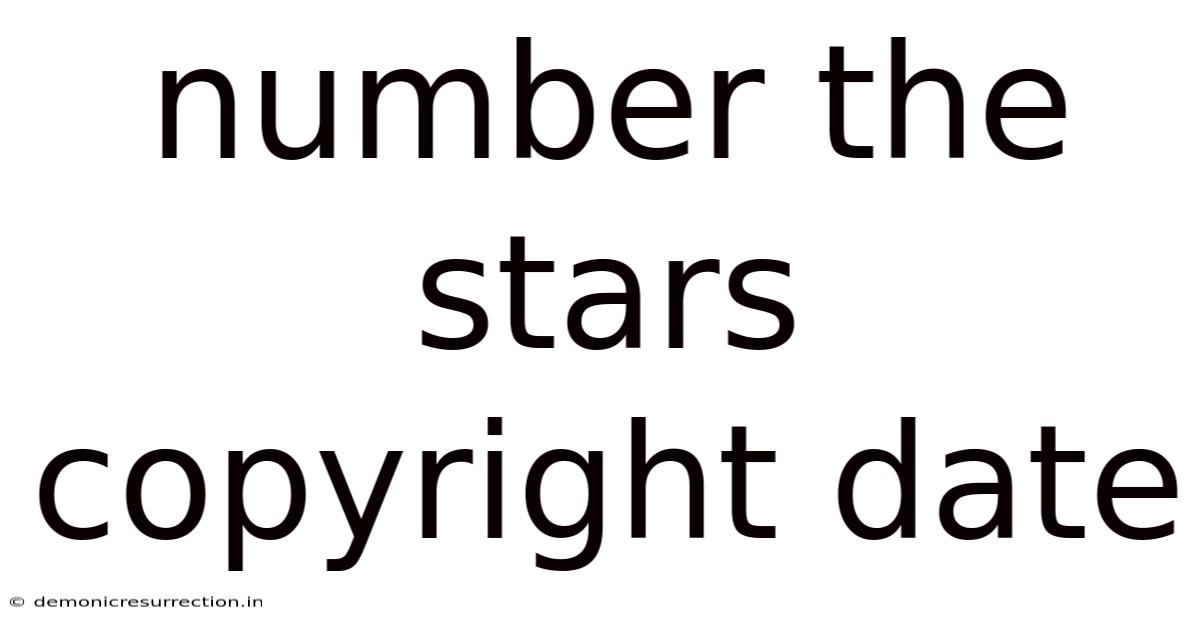 Number The Stars Copyright Date