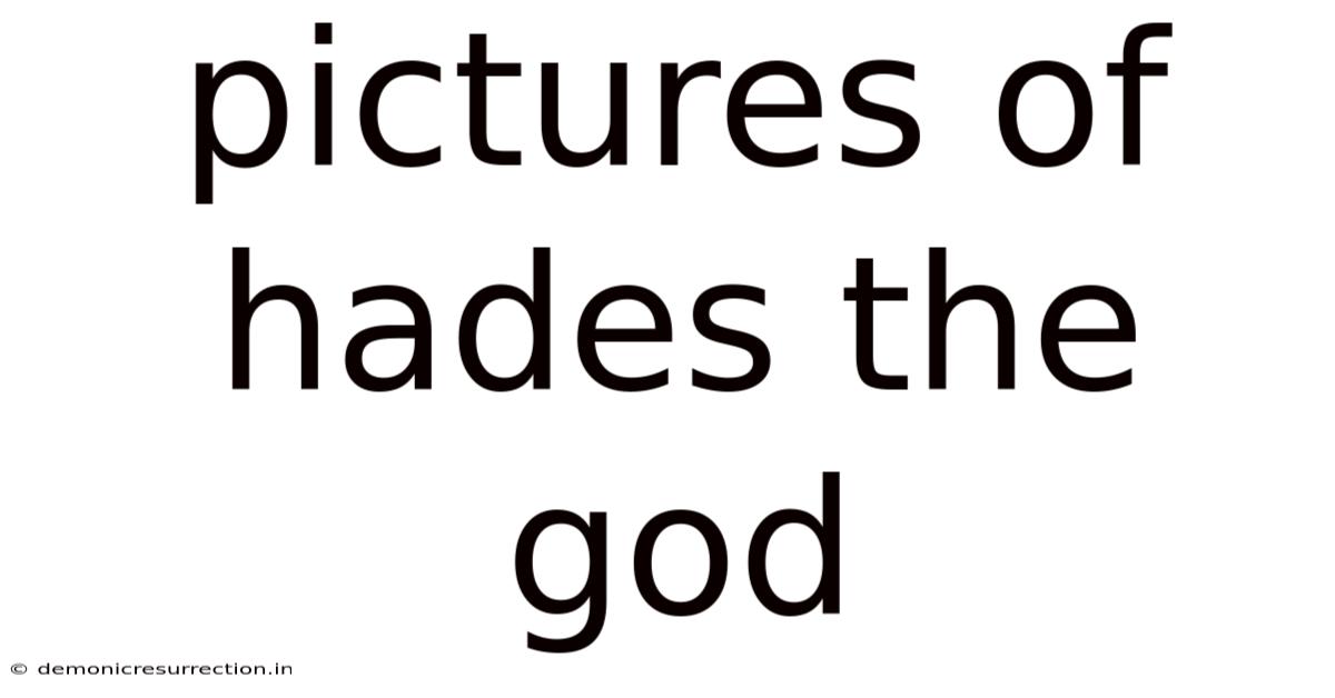 Pictures Of Hades The God