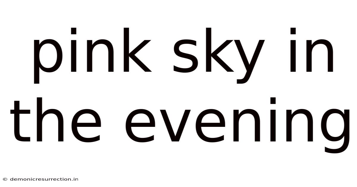 Pink Sky In The Evening