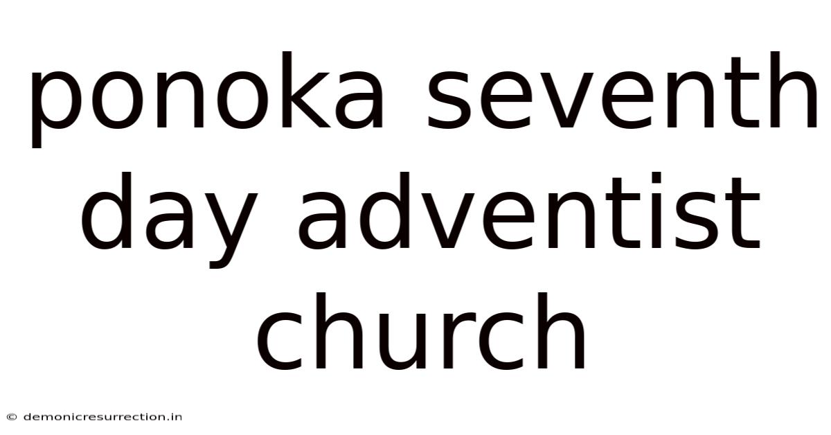 Ponoka Seventh Day Adventist Church
