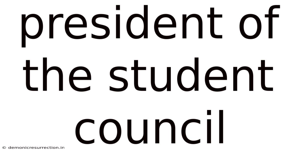 President Of The Student Council