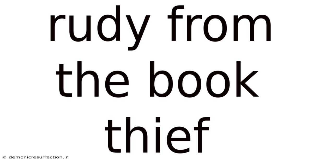 Rudy From The Book Thief