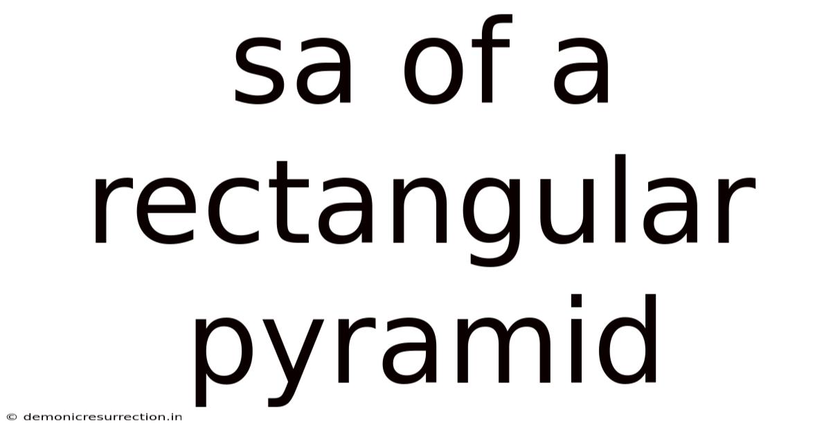 Sa Of A Rectangular Pyramid