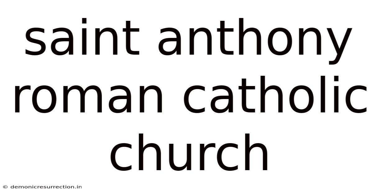 Saint Anthony Roman Catholic Church