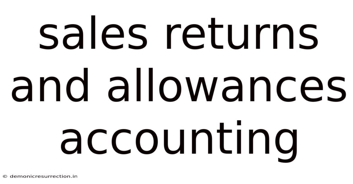 Sales Returns And Allowances Accounting