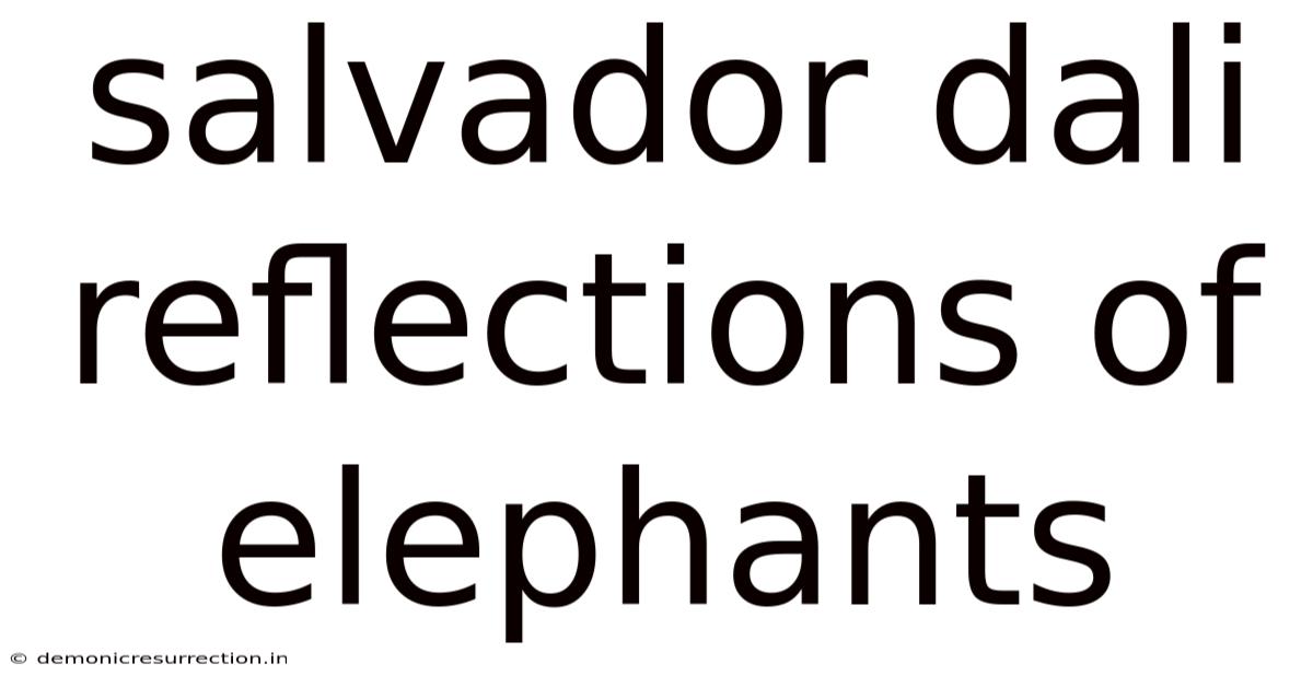 Salvador Dali Reflections Of Elephants