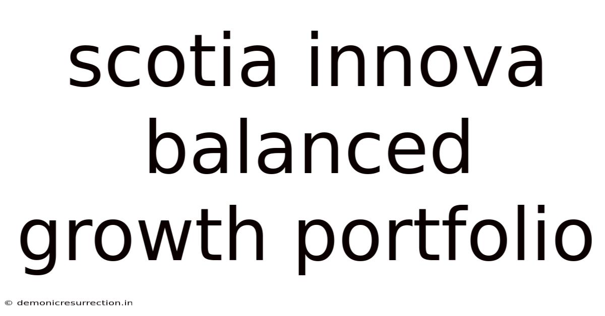 Scotia Innova Balanced Growth Portfolio